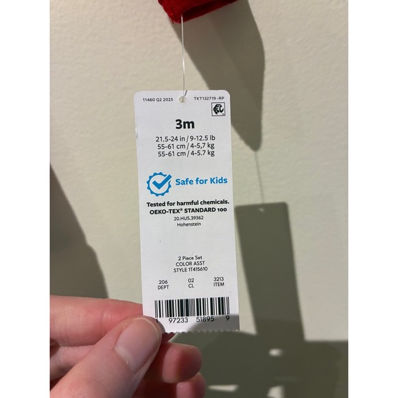 Carter's Baby Boys Pajamas Sleepsuit Santa Stripes Hat 3m - Picture 4 of 5